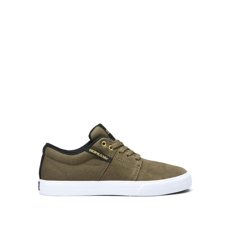 Zapatillas Bajas Supra Argentina Niños - STACKS II VULC Verde Oliva (PXFOA-1802)